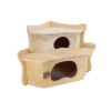 Amorita dřevěný domeček pro hlodavce (Délka 18 cm, Výška 9,5 cm, Šířka 25 cm)